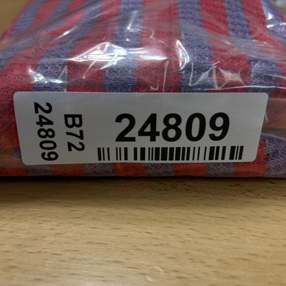 Soft Surroundings Serene Waffle Knit Wide Collar Sweater Top Women's Sz M Stripe - Picture 8 of 8